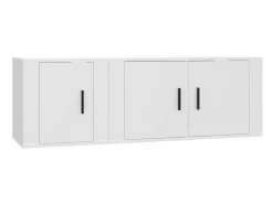 Móvel De Tv* 2 pcs conjunto móveis de TV derivados de madeira PT964839 Branco