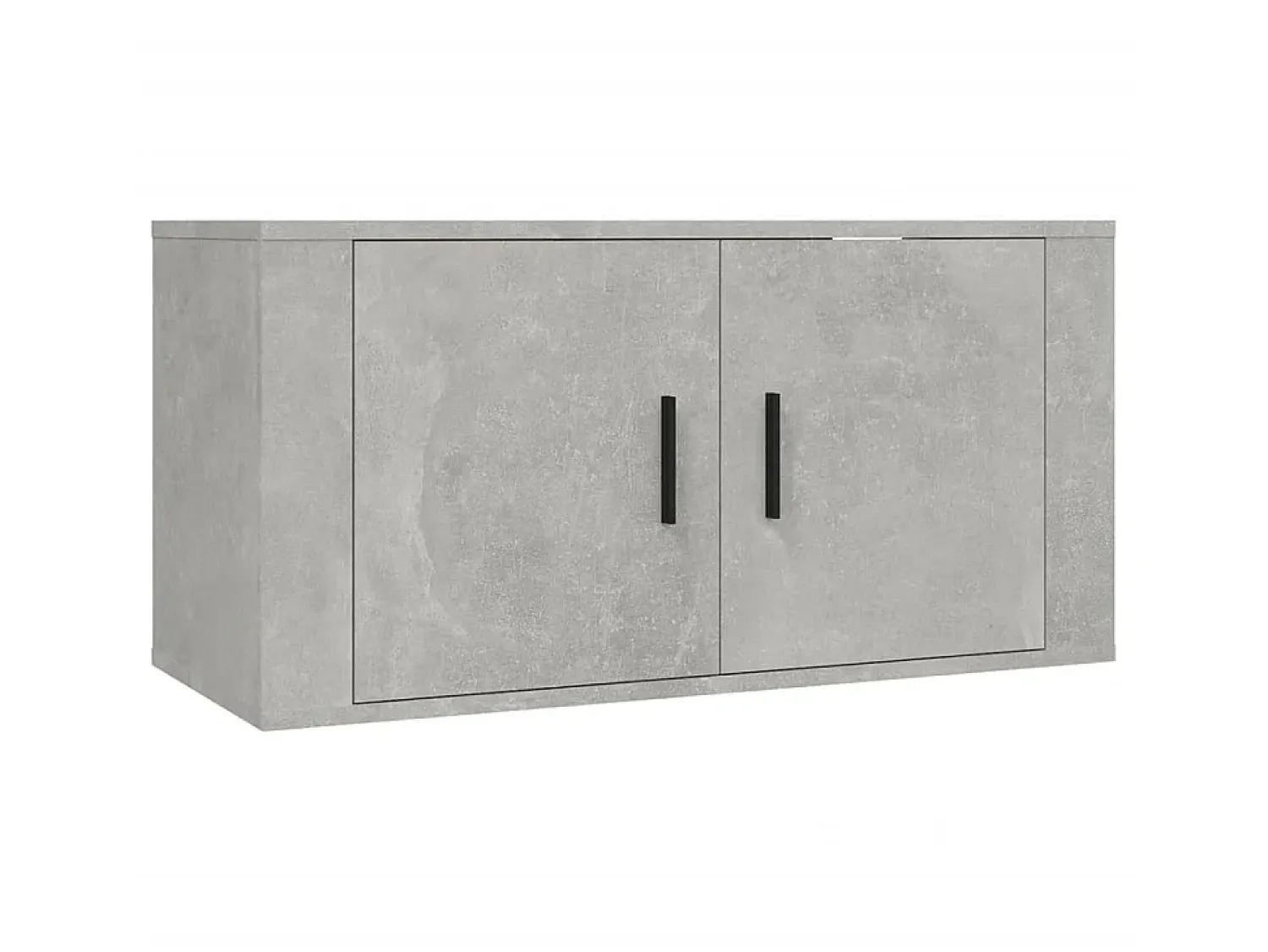 2 pcs conjunto móveis de TV derivados de madeira cinza cimento PT528225^ Móvel De Tv