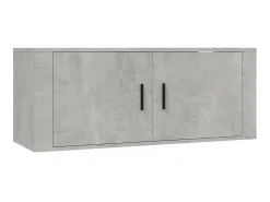 Online 2 pcs conjunto móveis de TV derivados de madeira cinza cimento PT614067 Cinzento