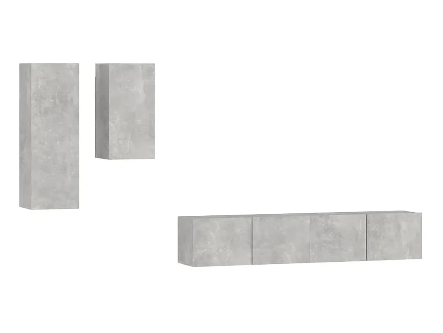 4 pcs conjunto móveis TV derivados de madeira cimento PT910009^ Móvel De Tv
