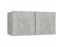 Móvel De Tv* 6 pcs conjunto móveis TV derivados de madeira cimento PT550869 Cinzento