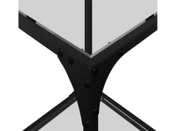 2 pcs Mesas de centro | Mesa de apoio | Mesa de café c/ topo vidro 30x30x40cm aço^ Mesa De Centro