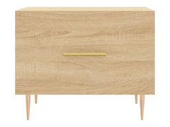 Mesa De Centro| 2 pcs Mesas de centro | Mesa de apoio | Mesa de café 50x50x40cm deriv. madeira carvalho sonoma Castanho