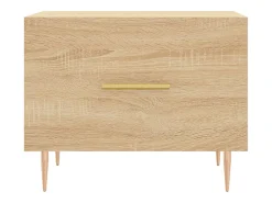 Mesa De Centro| 2 pcs Mesas de centro | Mesa de apoio | Mesa de café 50x50x40cm deriv. madeira carvalho sonoma Castanho