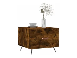 Outlet 2 pcs Mesas de centro | Mesa de apoio | Mesa de café 50x50x40 cm madeira processada cor fumado Castanho
