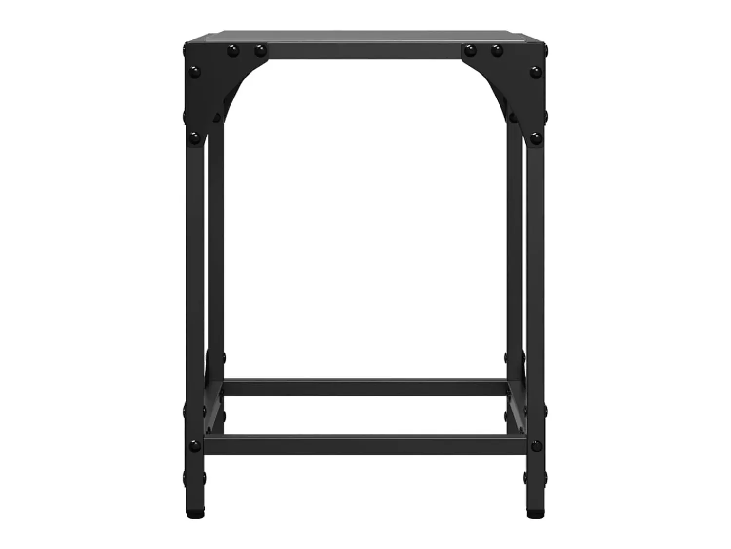 2 pcs Mesas de centro | Mesa de apoio | Mesa de café c/ topo em vidro 30x30x40 cm aço^ Mesa De Centro