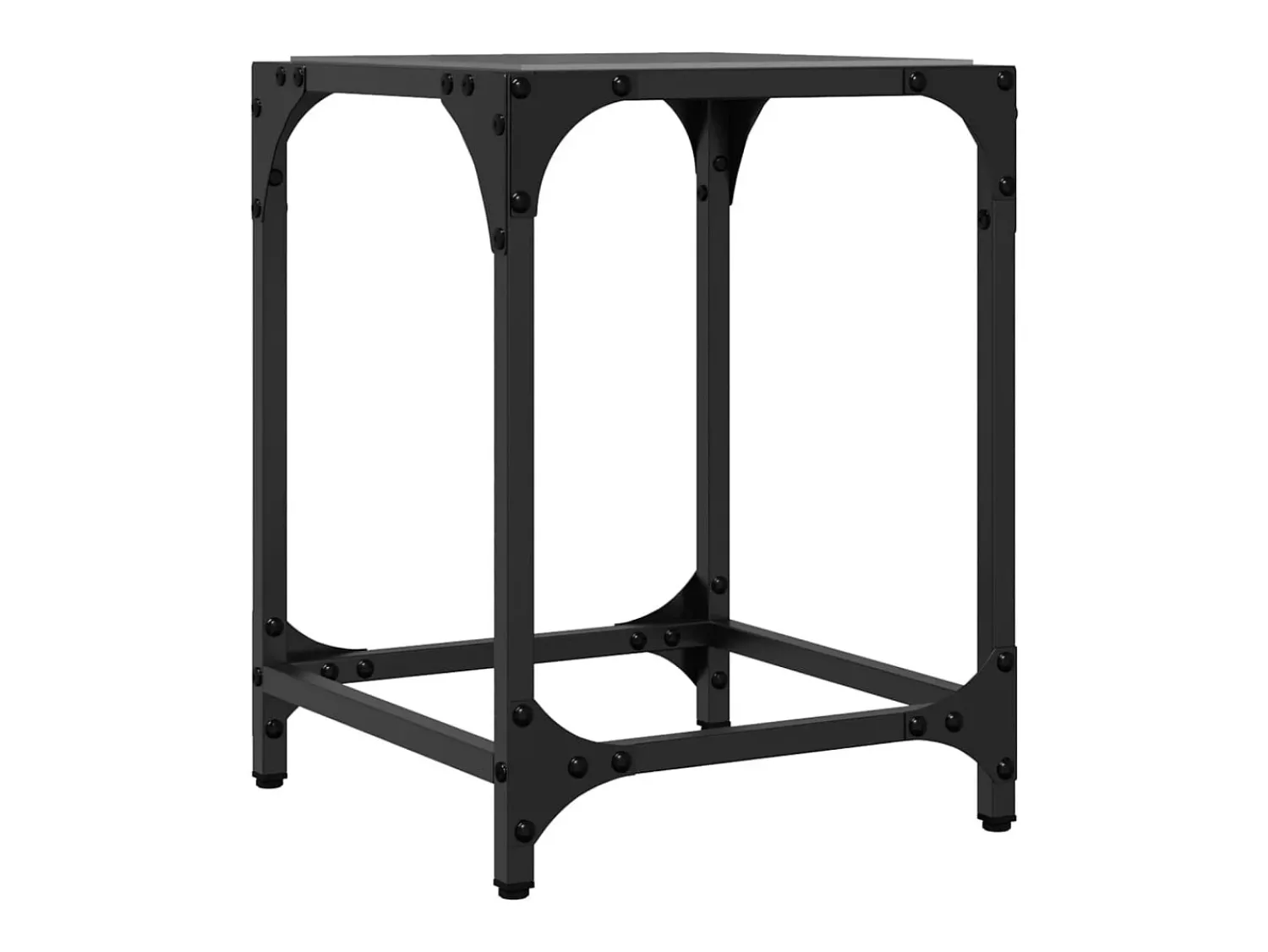 2 pcs Mesas de centro | Mesa de apoio | Mesa de café c/ topo em vidro 30x30x40 cm aço^ Mesa De Centro