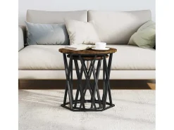 Mesa De Centro* 2 pcs Mesas de centro | Mesa de apoio | Mesa de café Carvalho fumado 50x50x50 cm Castanho