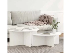 2 pcs Mesas de centro | Mesa de apoio | Mesa de café 79x39.5x40 cm^ Mesa De Centro