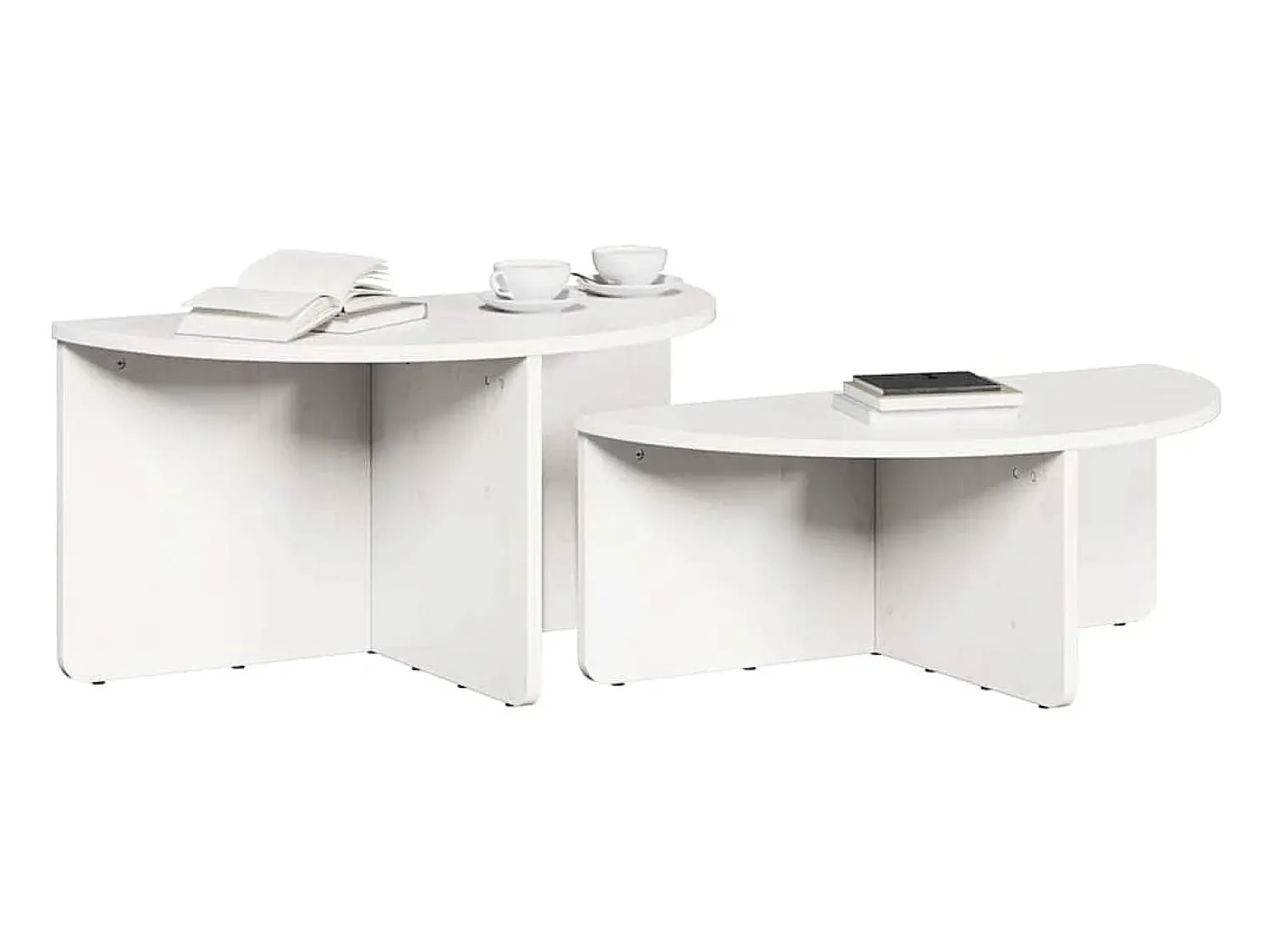 2 pcs Mesas de centro | Mesa de apoio | Mesa de café 79x39.5x40 cm^ Mesa De Centro