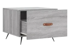 Mesa De Centro| 2 pcs Mesas de centro | Mesa de apoio | Mesa de café 50x50x40 cm madeira proc. sonoma cinza Cinzento