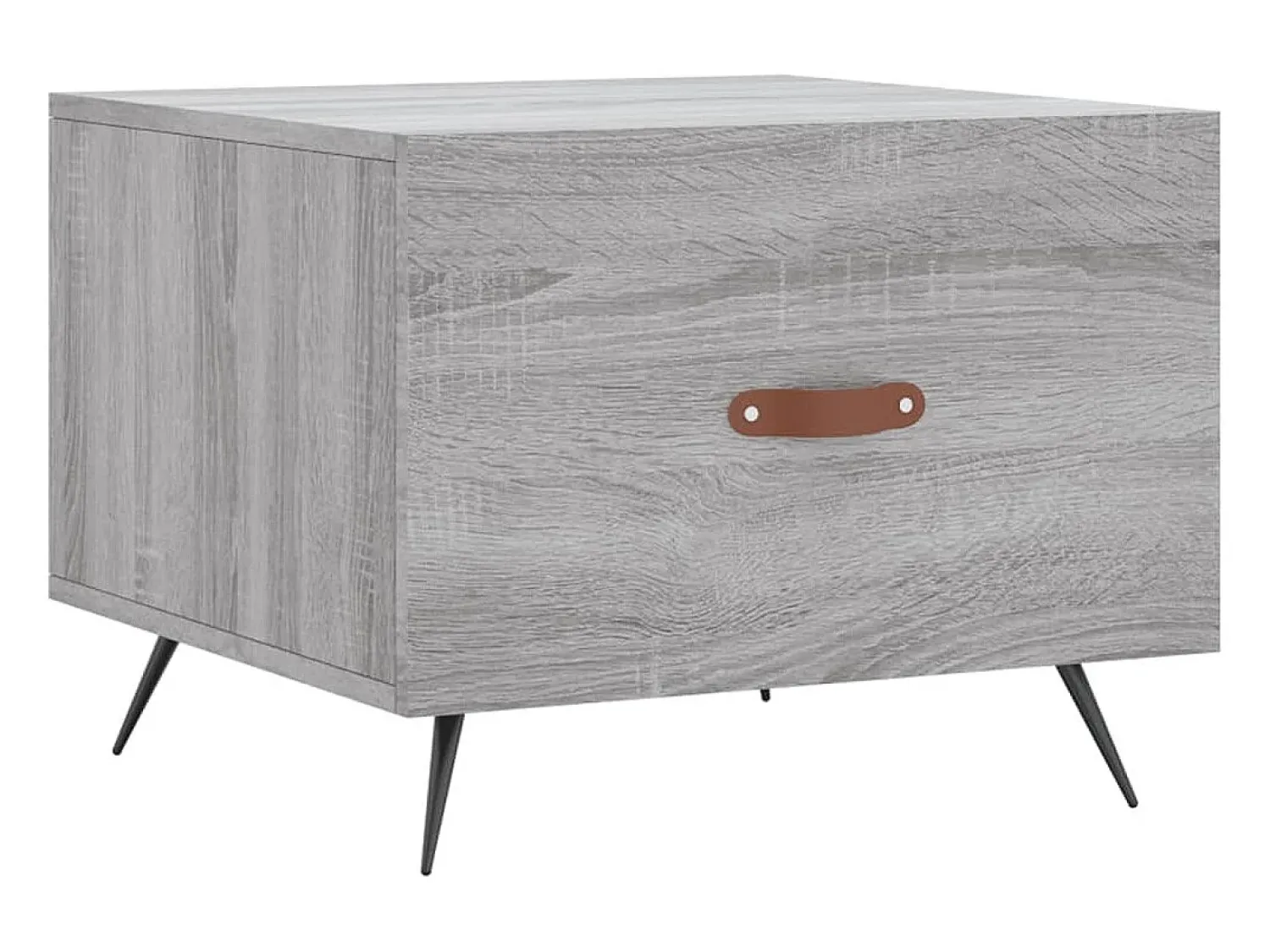 Mesa De Centro| 2 pcs Mesas de centro | Mesa de apoio | Mesa de café 50x50x40 cm madeira proc. sonoma cinza Cinzento