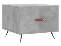 Mesa De Centro* 2 pcs Mesas de centro | Mesa de apoio | Mesa de café 50x50x40 cm madeira processada cinza cimento Cinzento