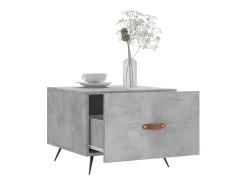 Mesa De Centro* 2 pcs Mesas de centro | Mesa de apoio | Mesa de café 50x50x40 cm madeira processada cinza cimento Cinzento