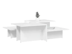 2 pcs Mesas de centro | Mesa de apoio | Mesa de café derivados de madeira^ Mesa De Centro