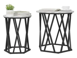 2 pcs Mesas de centro | Mesa de apoio | Mesa de café Sonoma 50x50x50 cm^ Mesa De Centro