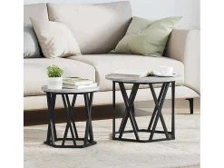 2 pcs Mesas de centro | Mesa de apoio | Mesa de café Sonoma 50x50x50 cm^ Mesa De Centro