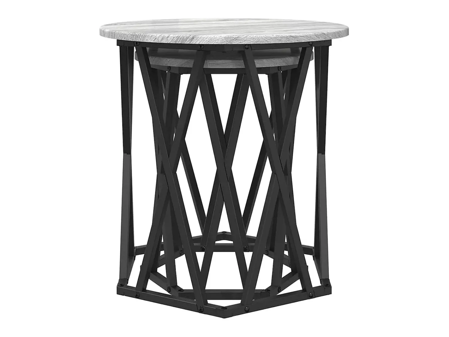 2 pcs Mesas de centro | Mesa de apoio | Mesa de café Sonoma 50x50x50 cm^ Mesa De Centro
