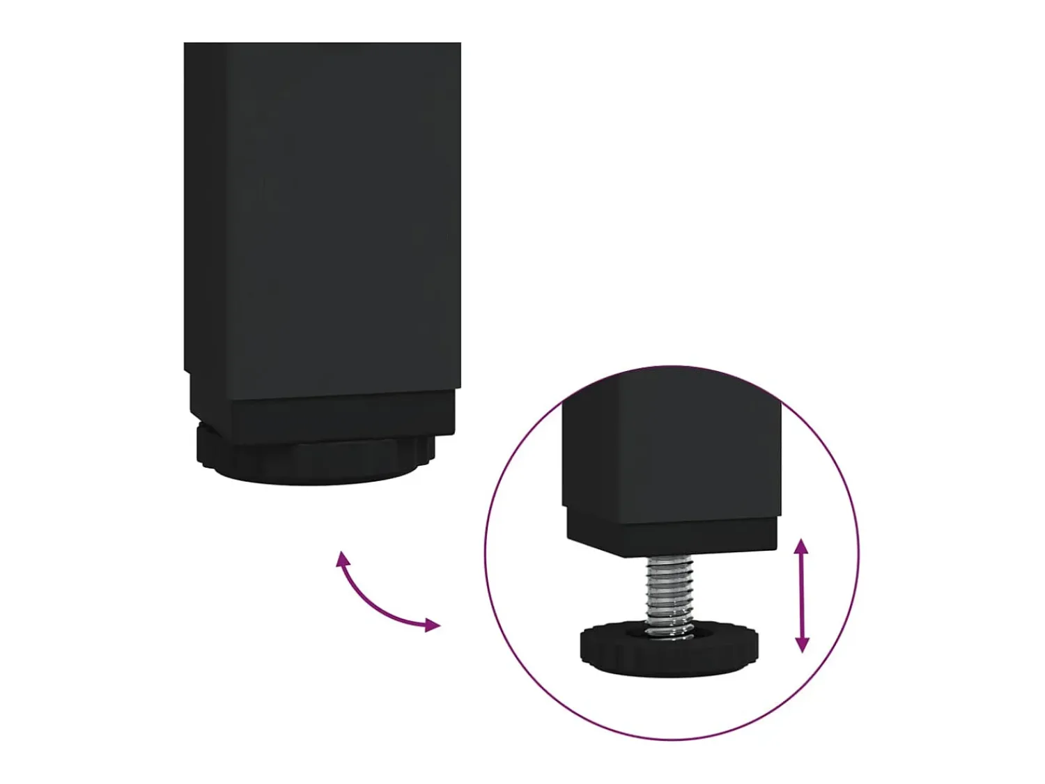 Best 2 pcs Mesas de centro | Mesa de apoio | Mesa de café c/ topo em vidro 40x40x40 cm aço Preto