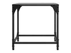 2 pcs Mesas de centro | Mesa de apoio | Mesa de café c/ topo em vidro 40x40x40 cm aço^ Mesa De Centro