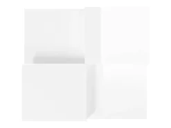 Best 2 pcs Mesas de centro | Mesa de apoio | Mesa de café derivados de madeira brilhante Branco