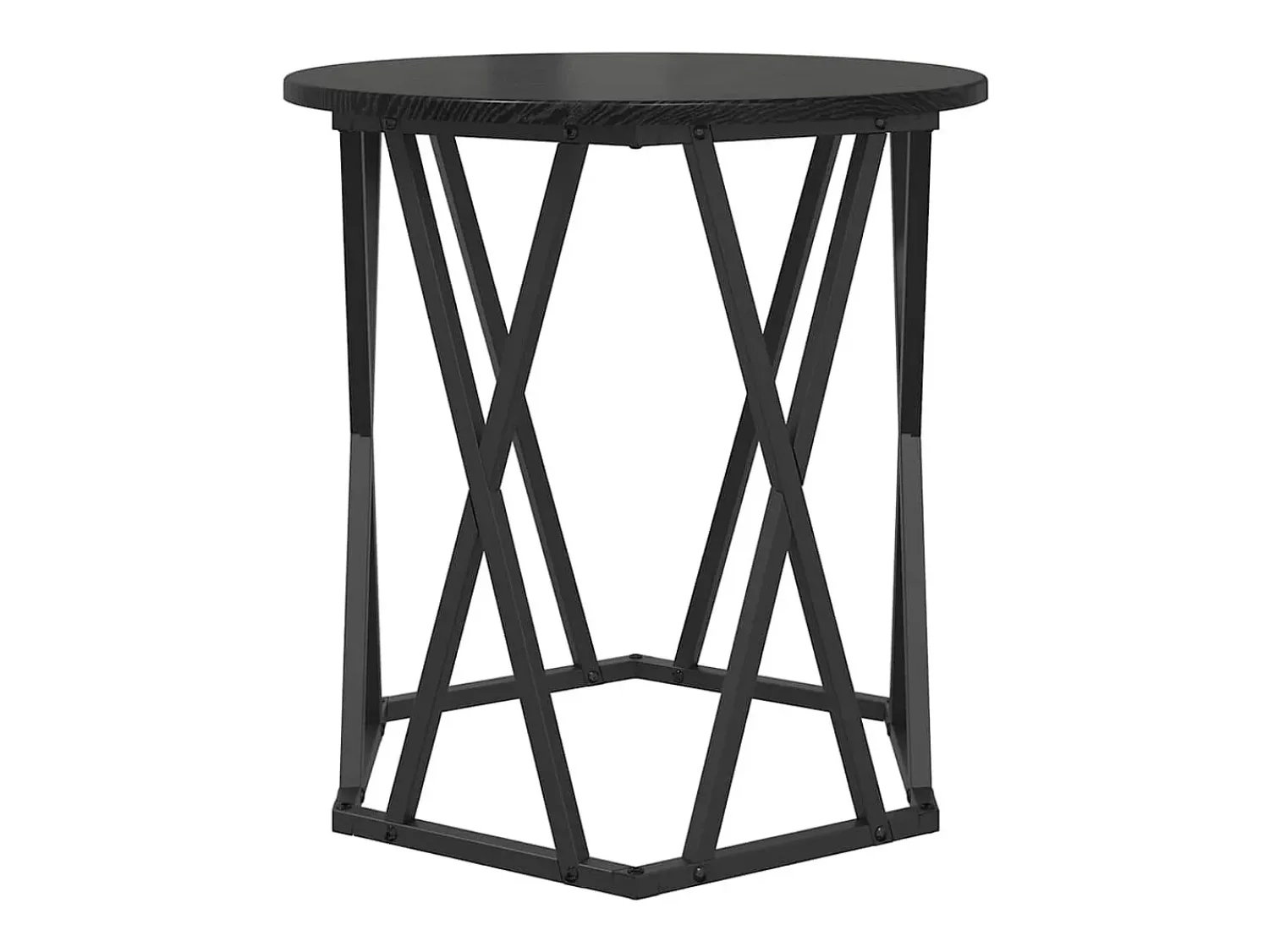 Mesa De Centro| 2 pcs Mesas de centro | Mesa de apoio | Mesa de café Carvalho 50x50x50 cm Preto
