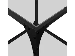 Clearance 2 pcs Mesas de centro | Mesa de apoio | Mesa de café c/ topo vidro 40x40x40cm aço Transparente