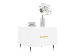 Mesa De Centro| 2 pcs Mesas de centro | Mesa de apoio | Mesa de café 50x50x40 cm madeira processada Branco
