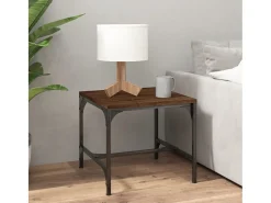 Hot 2 pcs Mesas de centro | Mesa de apoio | Mesa de café 40x40x35cm deriv. madeira carvalho Castanho