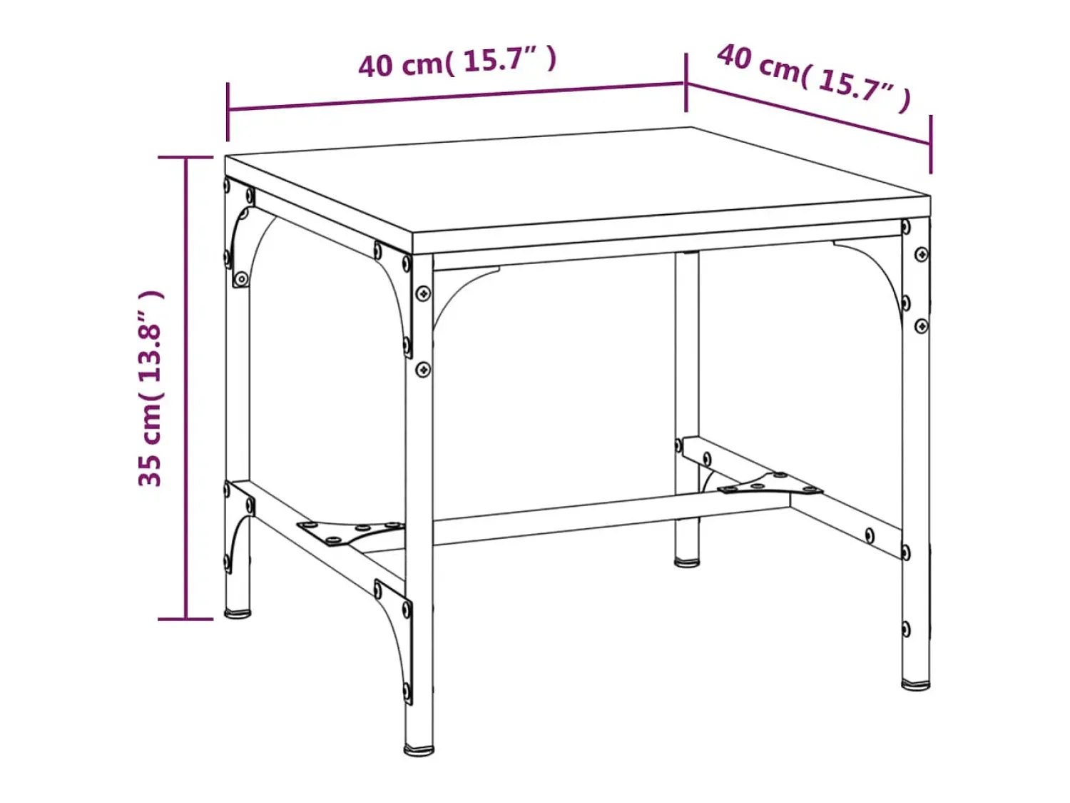 Hot 2 pcs Mesas de centro | Mesa de apoio | Mesa de café 40x40x35cm deriv. madeira carvalho Castanho