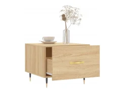 Mesa De Centro* 2 pcs Mesas de centro | Mesa de apoio | Mesa de café 50x50x40cm deriv. madeira carvalho sonoma Castanho