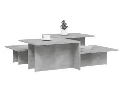 2 pcs Mesas de centro | Mesa de apoio | Mesa de café derivados de madeira -cimento^ Mesa De Centro