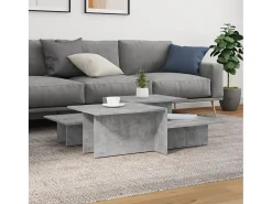 2 pcs Mesas de centro | Mesa de apoio | Mesa de café derivados de madeira -cimento^ Mesa De Centro