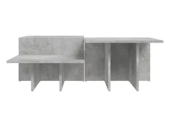 2 pcs Mesas de centro | Mesa de apoio | Mesa de café derivados de madeira -cimento^ Mesa De Centro
