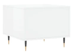 Mesa De Centro| 2 pcs Mesas de centro | Mesa de apoio | Mesa de café 50x50x40 cm brilhante Branco