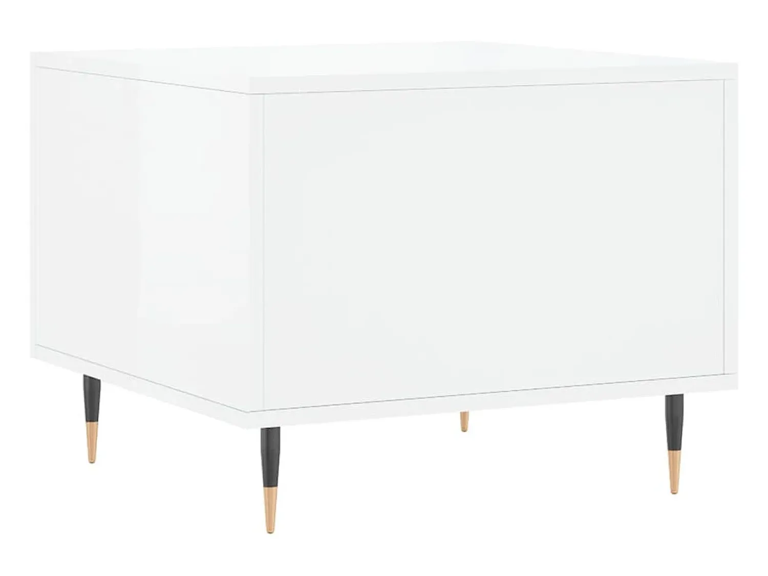 Mesa De Centro| 2 pcs Mesas de centro | Mesa de apoio | Mesa de café 50x50x40 cm brilhante Branco