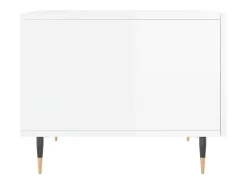 Mesa De Centro| 2 pcs Mesas de centro | Mesa de apoio | Mesa de café 50x50x40 cm brilhante Branco