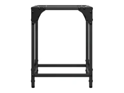 Outlet 2 pcs Mesas de centro | Mesa de apoio | Mesa de café c/ topo vidro 30x30x40cm aço Transparente