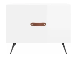 Sale 2 pcs Mesas de centro | Mesa de apoio | Mesa de café 50x50x40 cm brilhante Branco