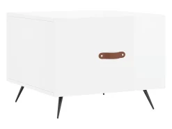 Sale 2 pcs Mesas de centro | Mesa de apoio | Mesa de café 50x50x40 cm brilhante Branco