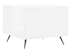 Sale 2 pcs Mesas de centro | Mesa de apoio | Mesa de café 50x50x40 cm brilhante Branco