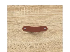 Mesa De Centro* 2 pcs Mesas de centro | Mesa de apoio | Mesa de café 50x50x40cm deriv. madeira carvalho sonoma Castanho