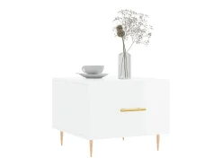 Sale 2 pcs Mesas de centro | Mesa de apoio | Mesa de café 50x50x40 cm brilhante Branco