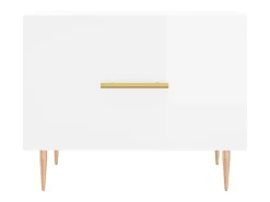 Sale 2 pcs Mesas de centro | Mesa de apoio | Mesa de café 50x50x40 cm brilhante Branco