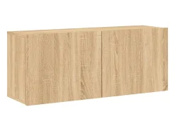 vidaxl 5 pcs móveis de parede p/ TV derivados madeira carvalho sonoma Castanho