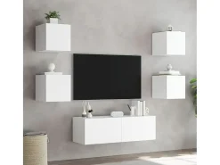 5 pcs móveis de parede para TV com luzes LED PT298657^ Móvel De Tv