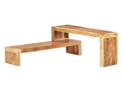 Móvel De Tv* 2 pcs móveis de TV cm madeira de acácia maciça PT982911 Castanho