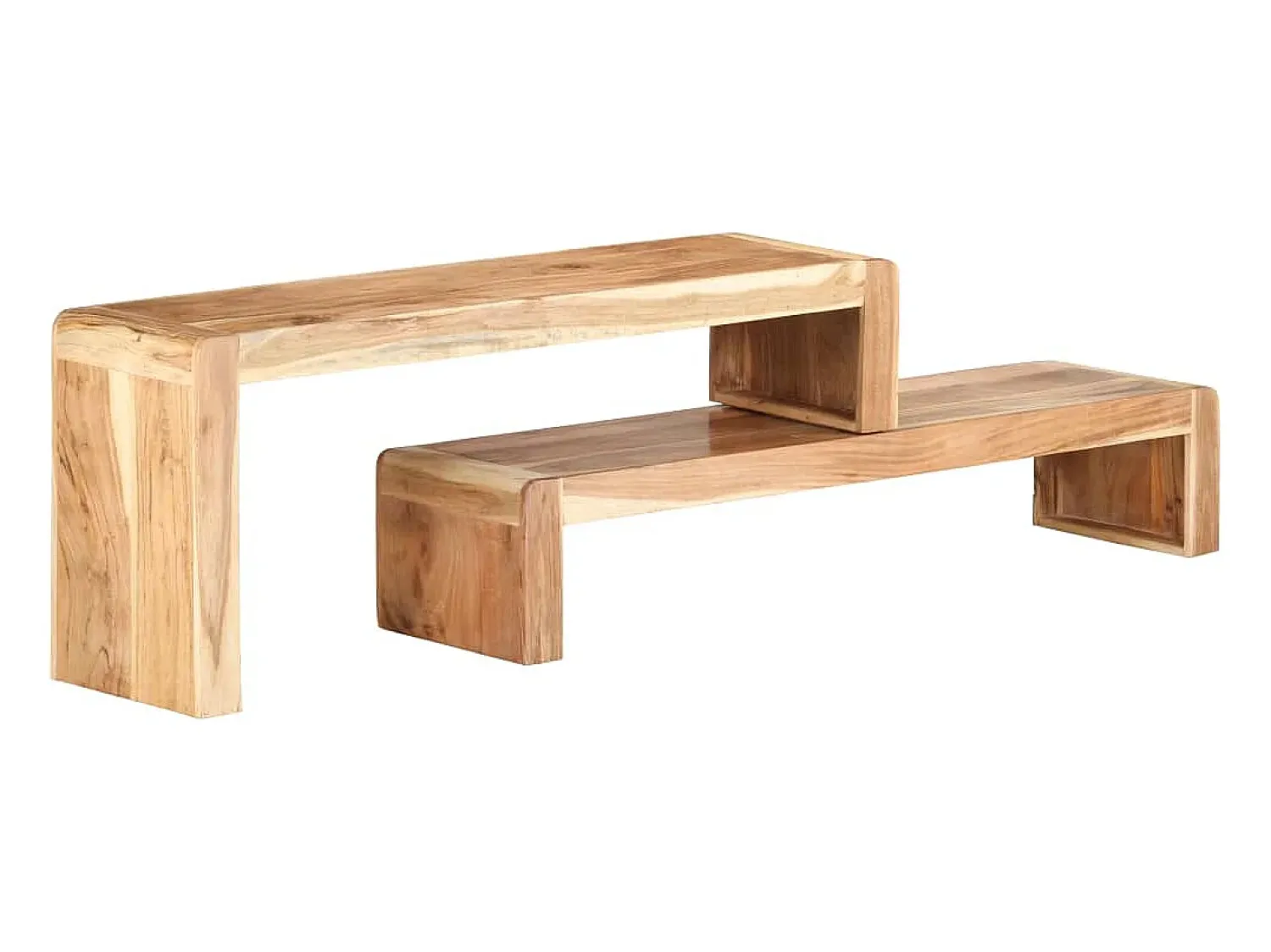 Móvel De Tv* 2 pcs móveis de TV cm madeira de acácia maciça PT982911 Castanho