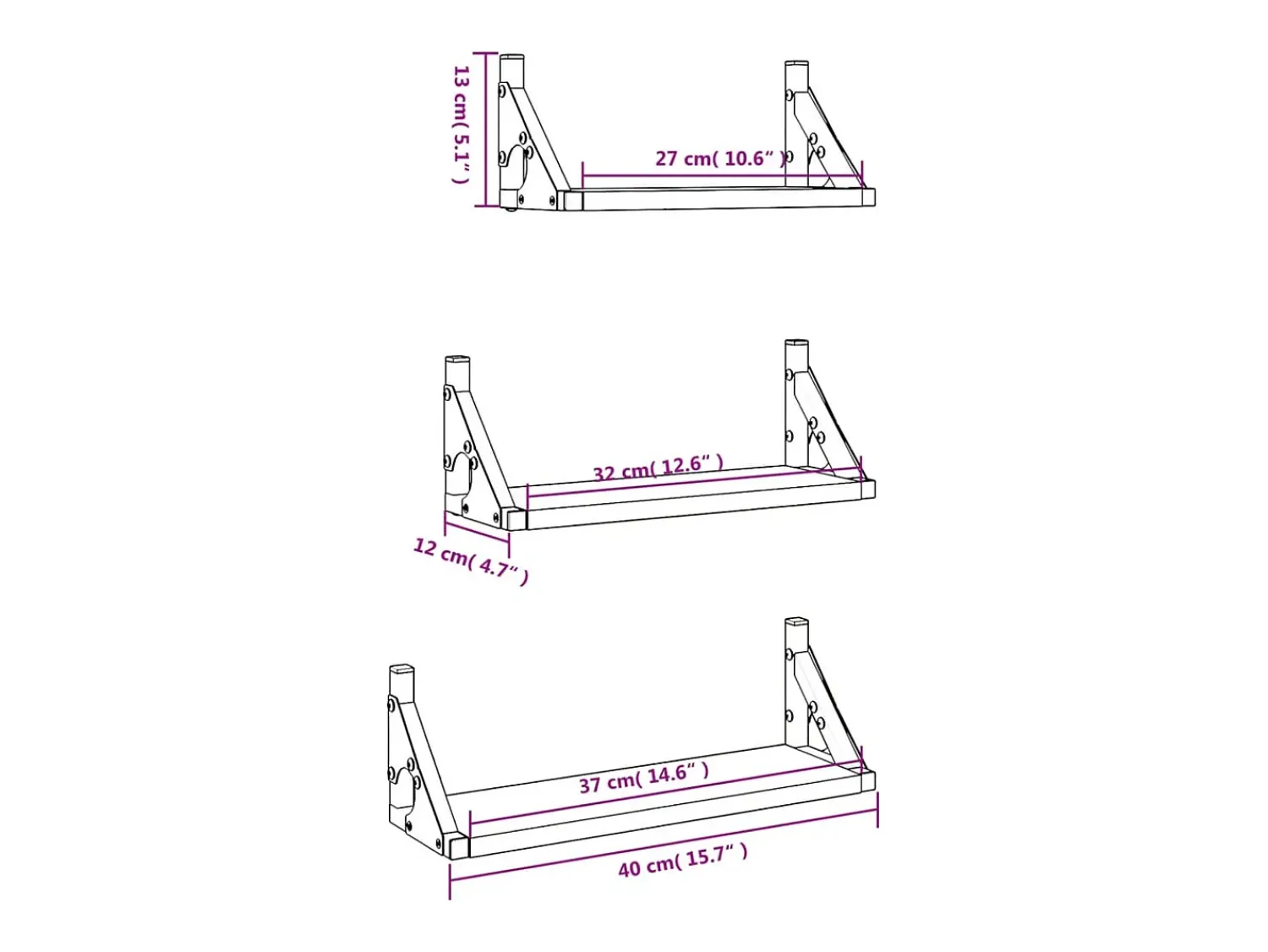 Prateleira*vidaxl 3 pcs prateleiras parede derivados de madeira carvalho sonoma Castanho