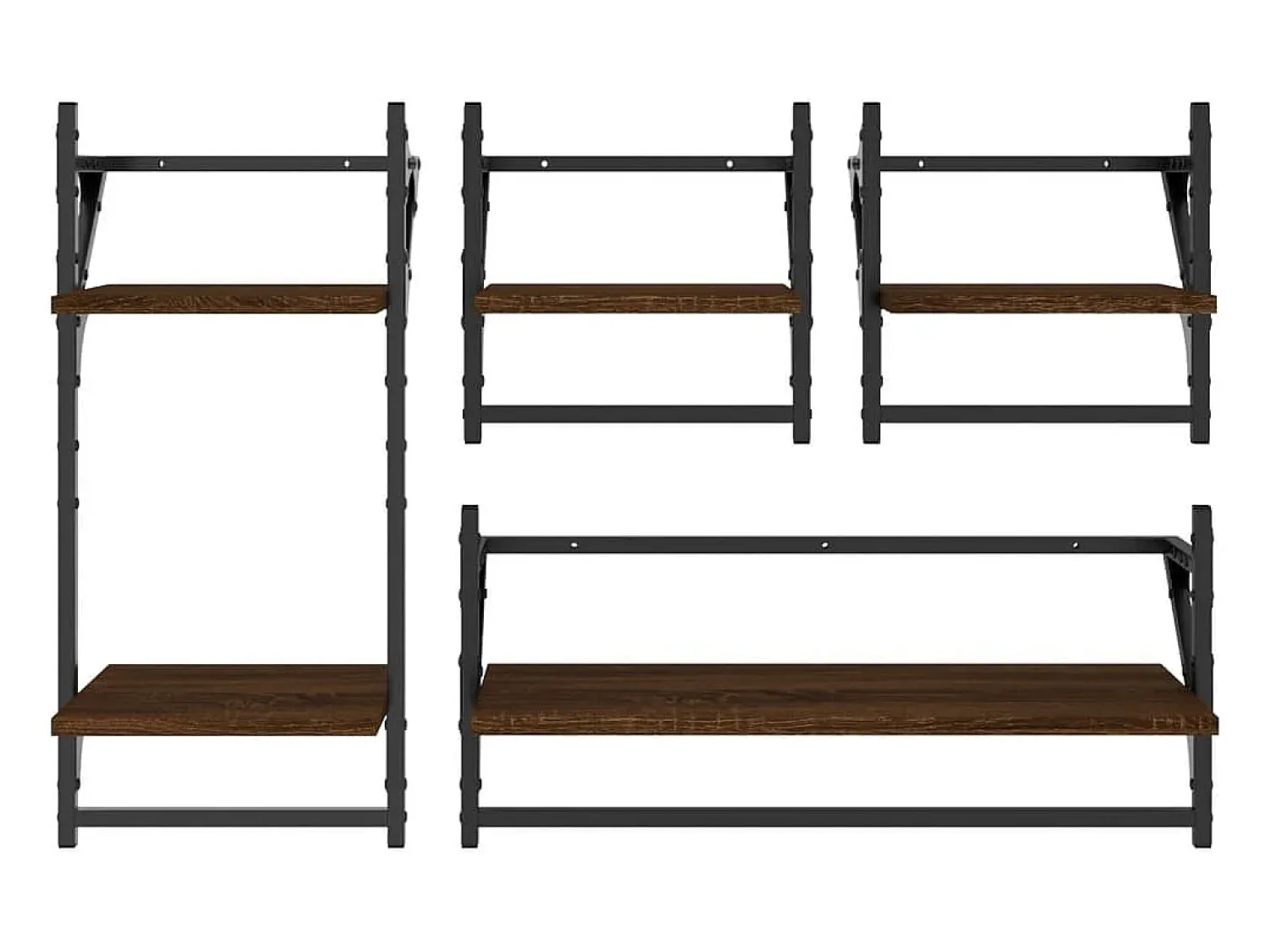 4 pcs prateleiras parede derivados de madeira carvalho PT353152^ Prateleira